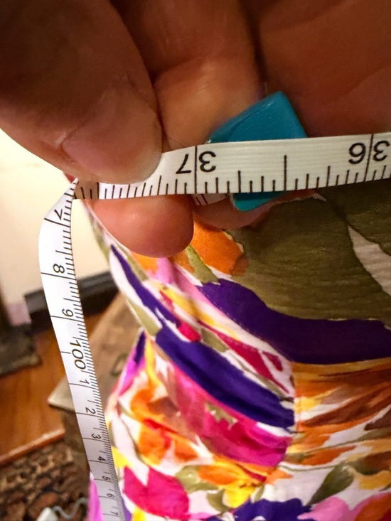 Adrianna Papell Floral Midi Dress - Purple, Pink & Yellow - Picture 10 of 15